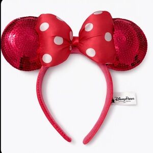 Disney Parks Ears Pink Sequin Minnie Mouse